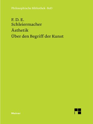 cover image of Ästhetik (1819/25). Über den Begriff der Kunst (1831/32)